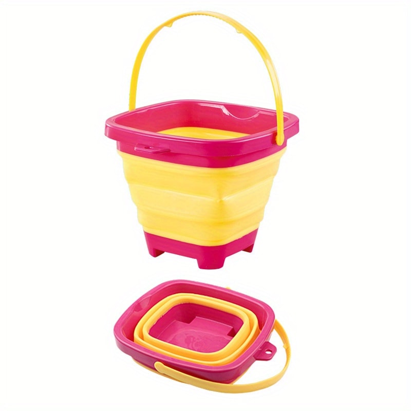 Collapsible Beach Bucket Set For Kids Pack Silicone Sand Buckets 0