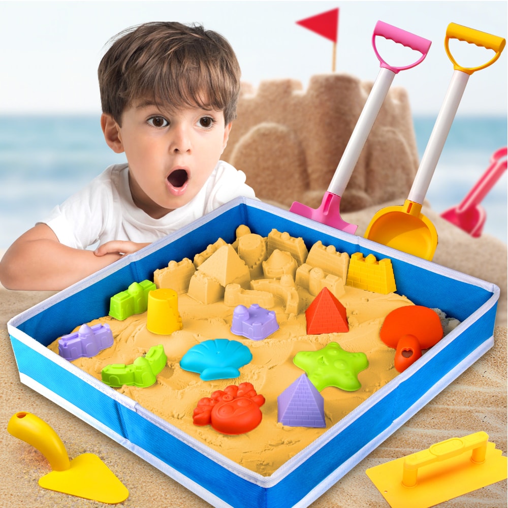 Kids Beach Toy Set with Bucket and Shovel for Sand and Water Play