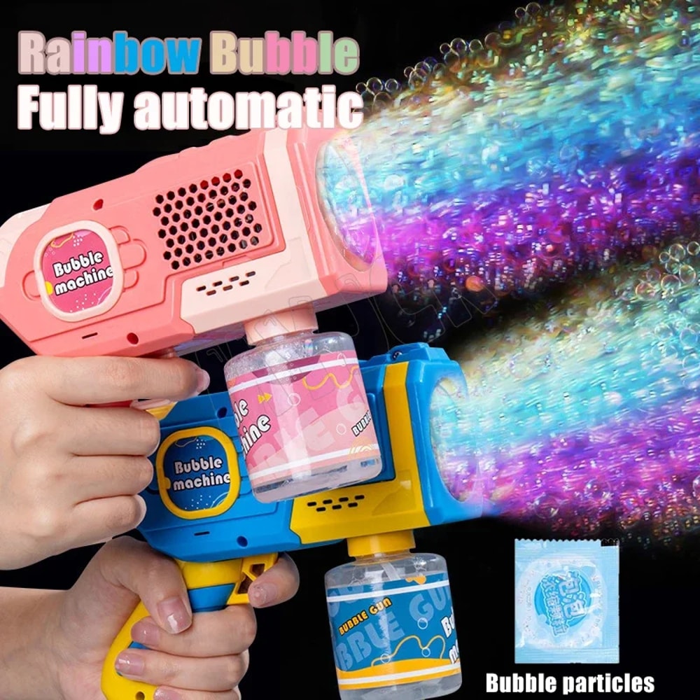 Kids Automatic Bubble Gun Light Up Bubble Machine Toy 1