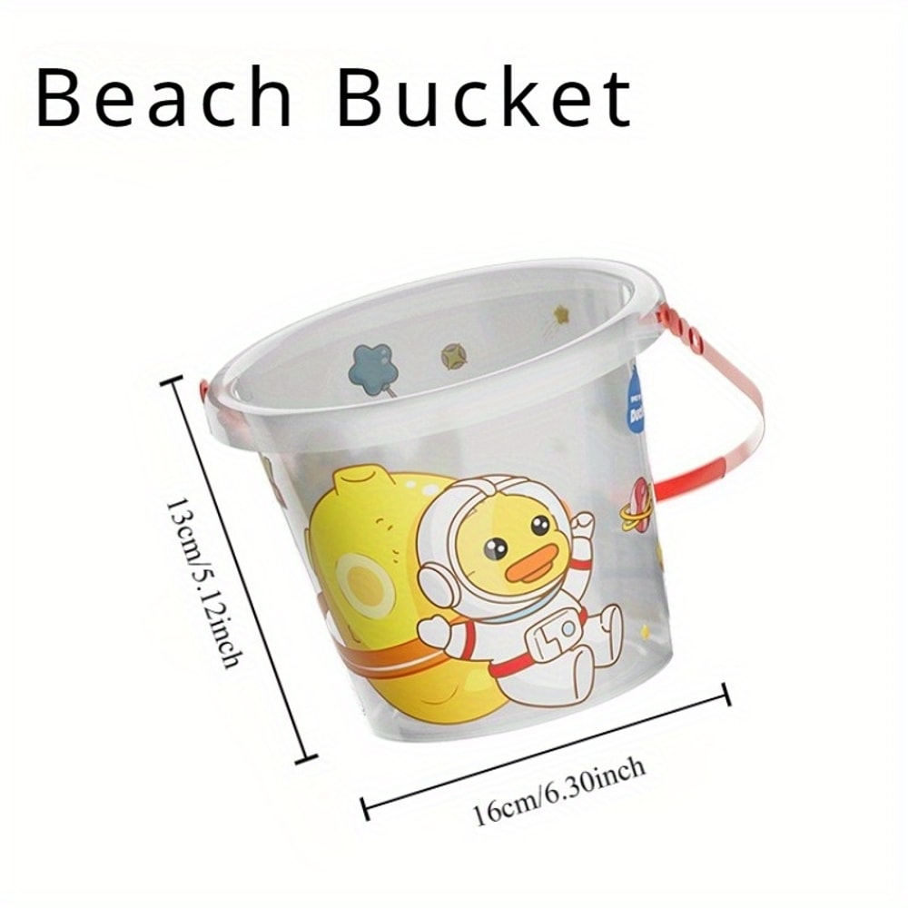 Kids Beach Toy Set with Bucket and Shovels Sand Castle Building Kit