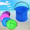 Collapsible Beach Bucket For Kids Portable Silicone Sand Toy For Travel 0