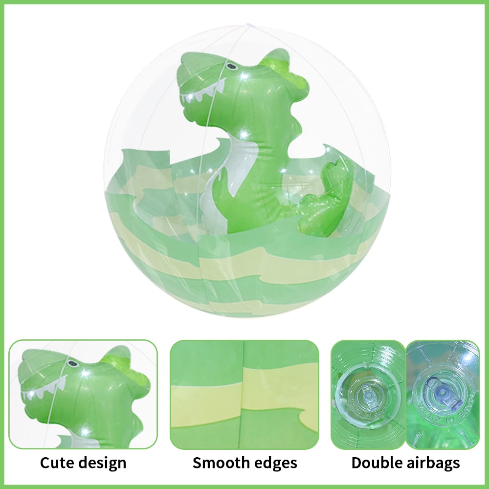 Dinosaur Beach Ball Inflatable PVC Pool Party Ball for Kids and Beach Fun
