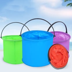 collapsible beach bucket for kids foldable sand bucket portable beach toy