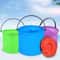 Collapsible Beach Bucket For Kids Foldable Sand Bucket Portable Beach Toy 0