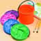 Collapsible Beach Bucket For Kids Foldable Sand Bucket Portable Beach Toy 2