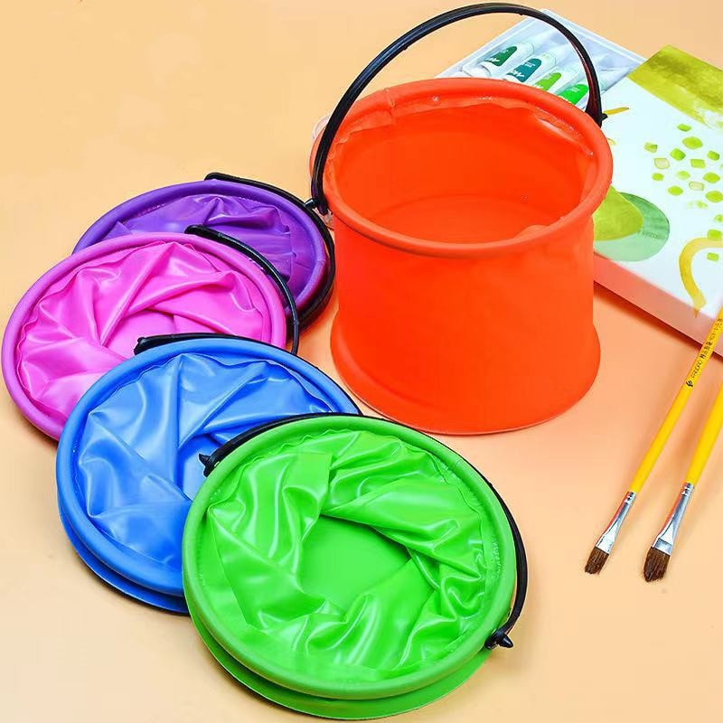 Collapsible Beach Bucket For Kids Foldable Sand Bucket Portable Beach Toy 2