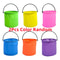 Collapsible Beach Bucket For Kids Foldable Sand Bucket Portable Beach Toy 5