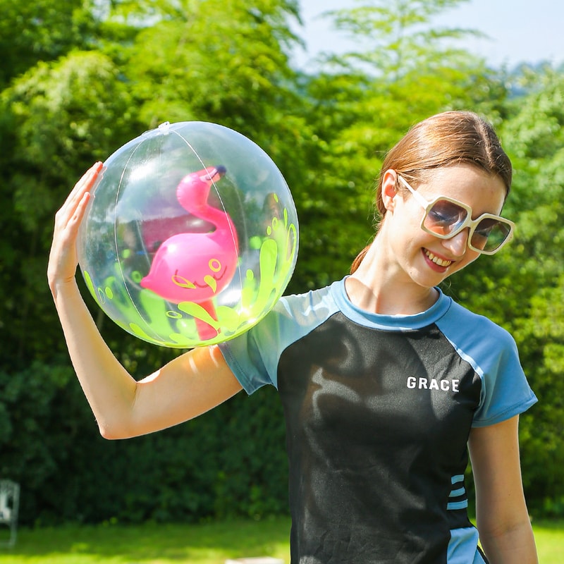 Clear Splash Transparent Beach Ball for Pool Parties, Beach Games and Under the Sea Decor