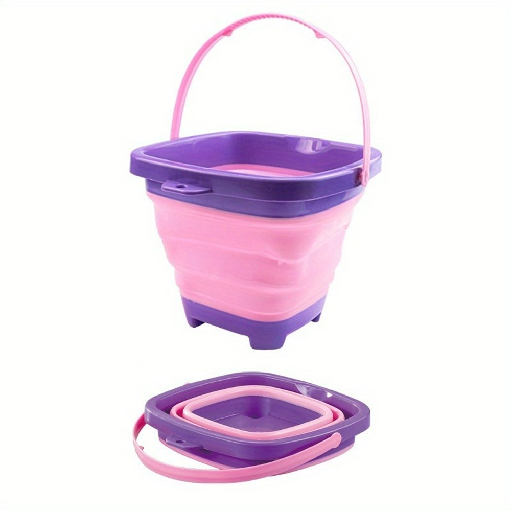 Collapsible Bucket 6763 Oz Silicone Sand Bucket Portable For Beach Camping Durable Plastic Foldabl 0