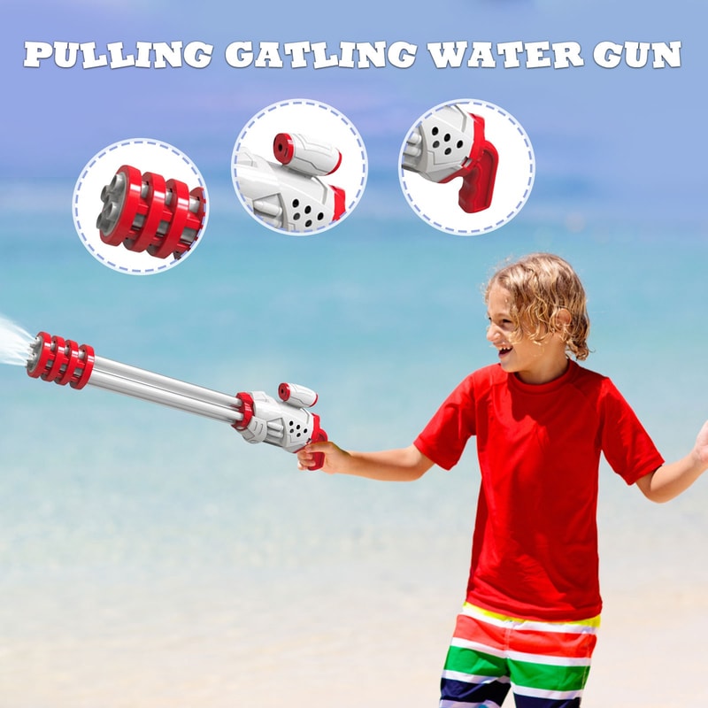 Pull Action Water Gun for Kids Beach and Pool Summer Toy