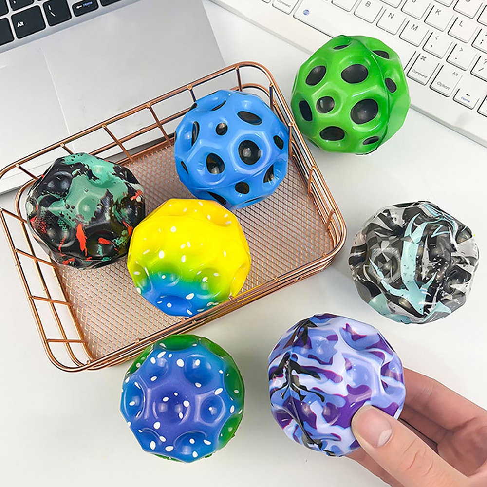 Galaxy Moon Sensory Fidget Ball for Stress Relief and Play