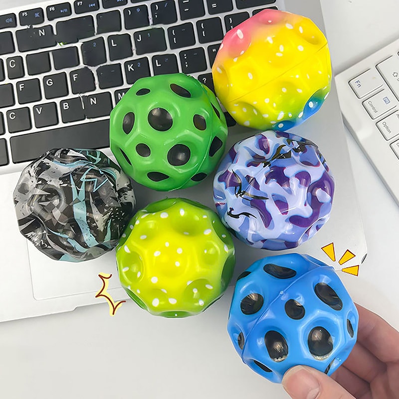 Galaxy Moon Sensory Fidget Ball for Stress Relief and Play