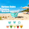 Collapsible Beach Bucket For Kids Foldable Sand Bucket Soft Silicone Beach Toy 1
