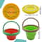 Collapsible Beach Bucket For Kids Foldable Sand Bucket Soft Silicone Beach Toy 3