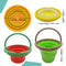 Collapsible Beach Bucket For Kids Foldable Sand Bucket Soft Silicone Beach Toy 3