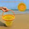 Collapsible Beach Bucket For Kids Foldable Sand Bucket Soft Silicone Beach Toy 6