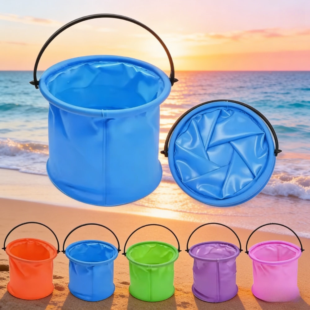 Collapsible Beach Bucket Set For Kids Foldable Sand Bucket Toys 1