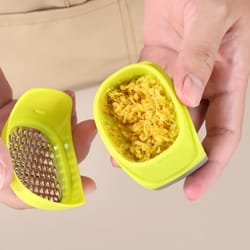 stainless steel garlic press rocker easy clean garlic mincer for ginger and herbs