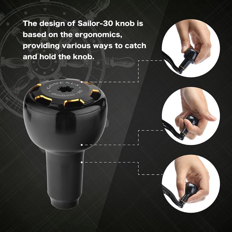 Gomexus Aluminum Spinning Reel Knob For Shimano Stradic And Daiwa LT 1