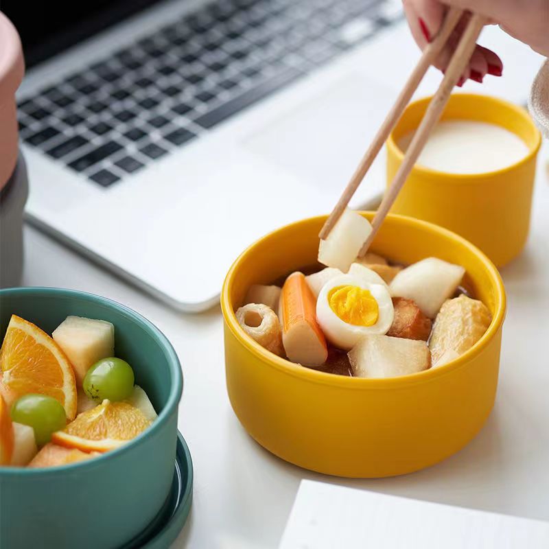 700ml Silicone Lunch Box Microwave Safe Leakproof Salad Bento Container 1