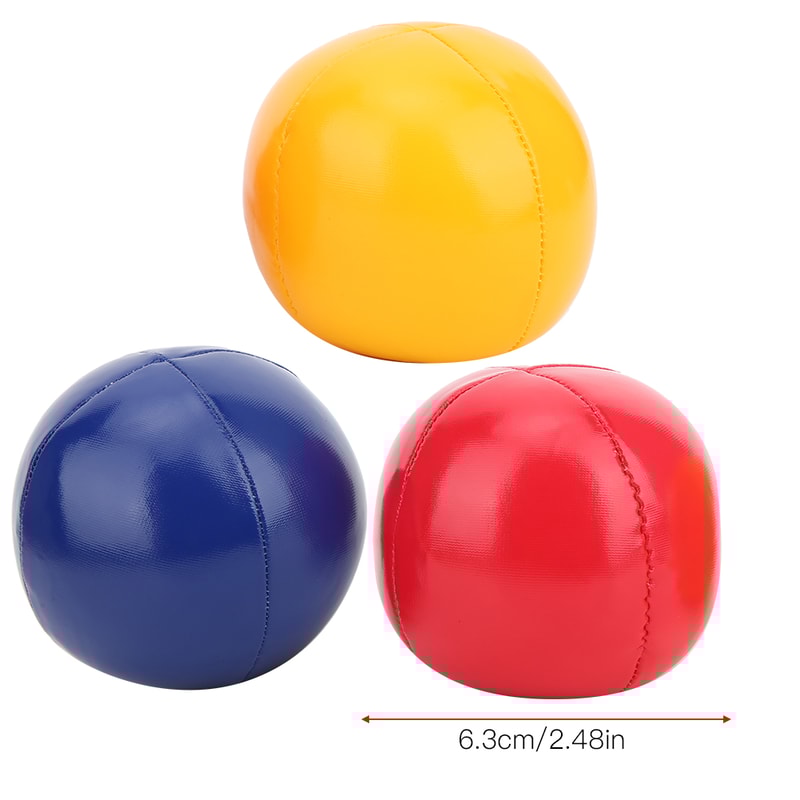 Leather Juggling Ball Set with Mesh Bag for Beginner Practice Indoor Toss Play