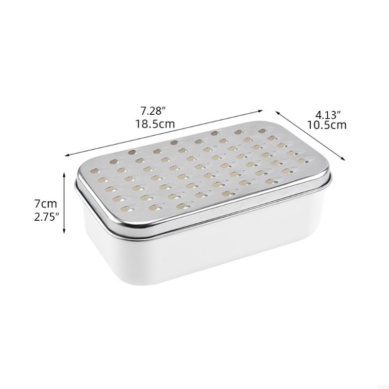 Stainless Steel Cheese Grater with Container Box Grater Vegetable Chopper