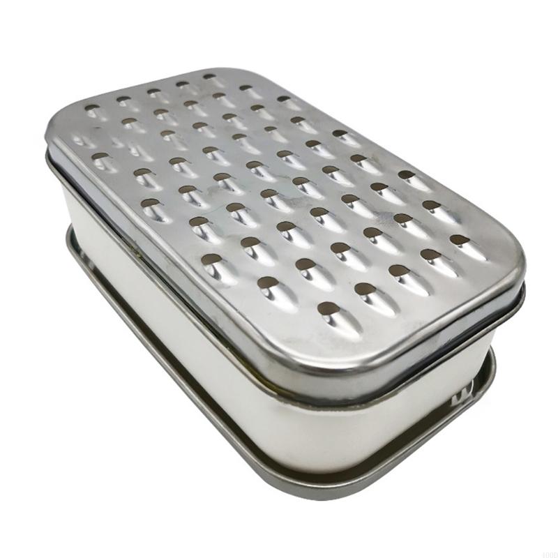 Stainless Steel Cheese Grater with Container Box Grater Vegetable Chopper