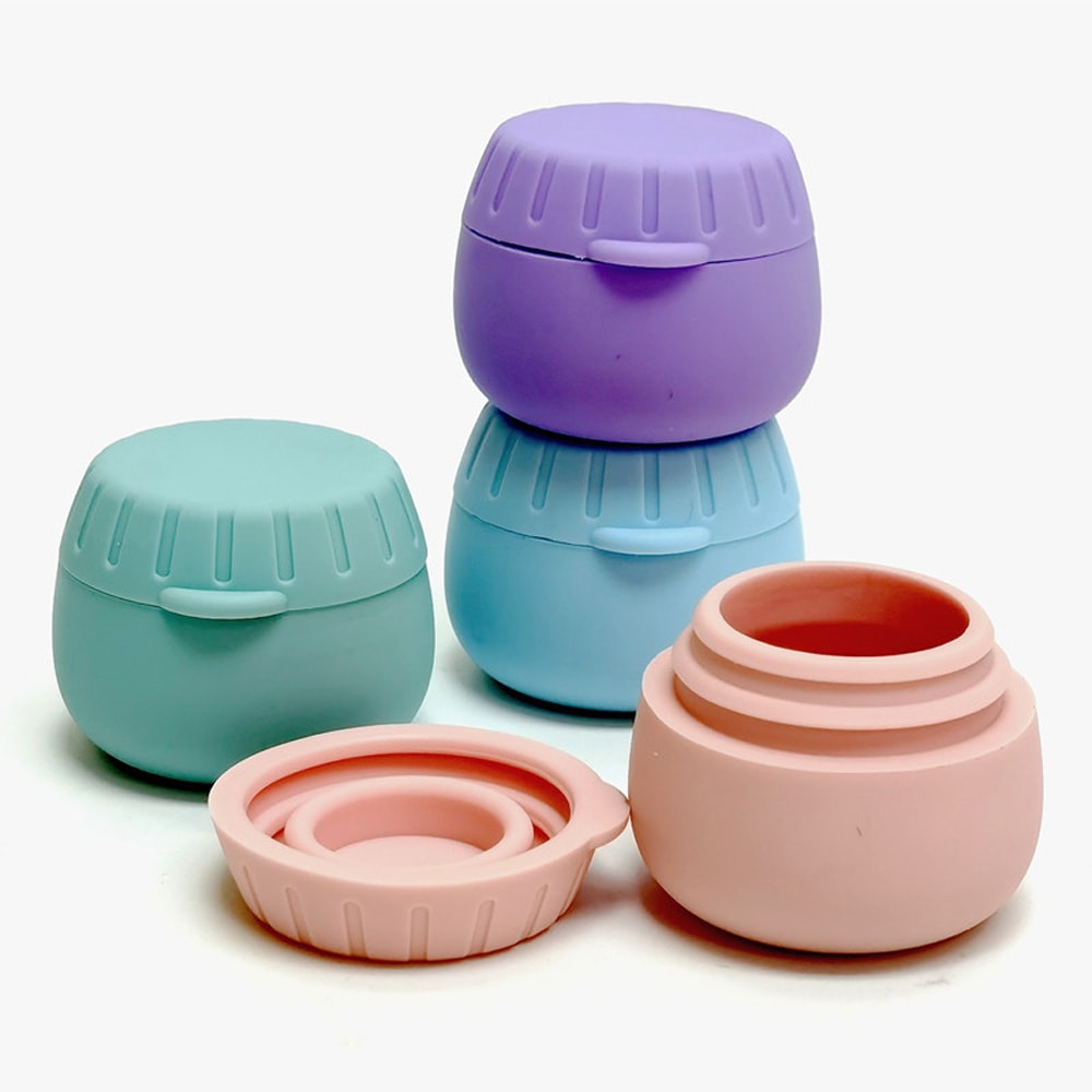 Silicone Travel Container Portable Cosmetic Jar Mini Storage Box 3