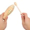 Dual Tone Wooden Fish Percussion Block with Mallet for Orff Music and Rhythm Practice