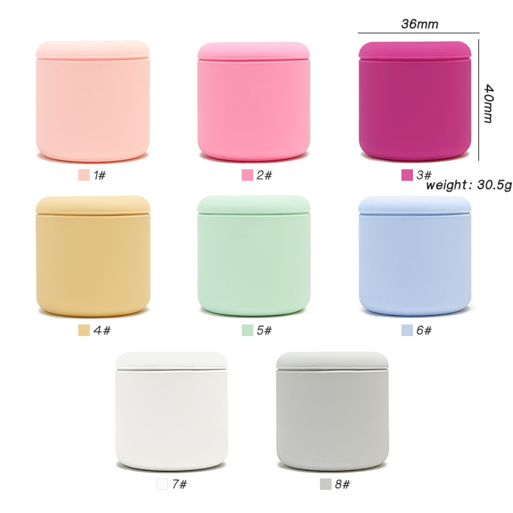 Leak Proof Silicone Travel Jars For Toiletries Refillable Cosmetic Cream Containers 4