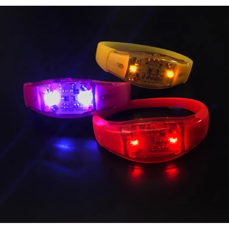 Sound Activated LED Bracelet Set Of Light Up Party Wristbands For Concerts And Events 1