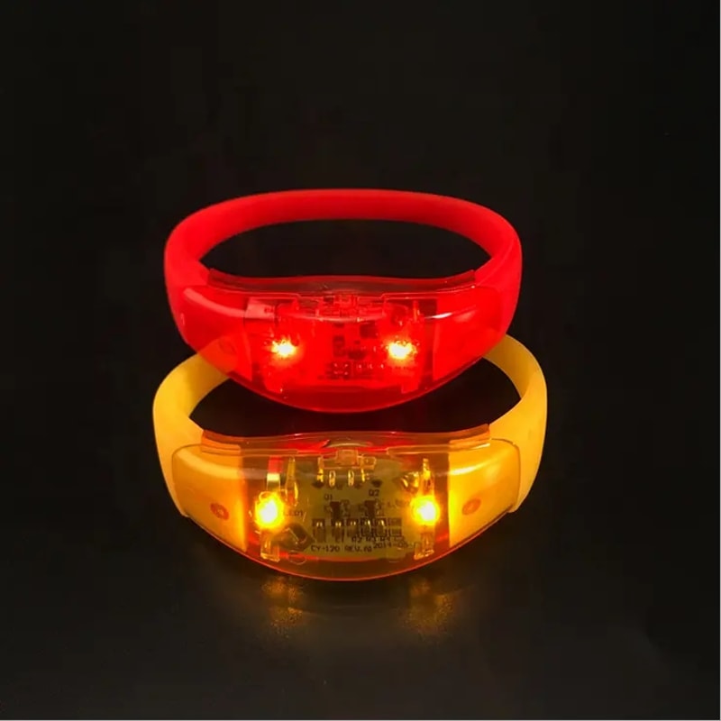 Sound Activated LED Bracelet Set Of Light Up Party Wristbands For Concerts And Events 2