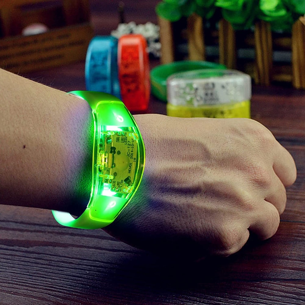 Sound Activated LED Bracelet Set Of Light Up Party Wristbands For Concerts And Events 3