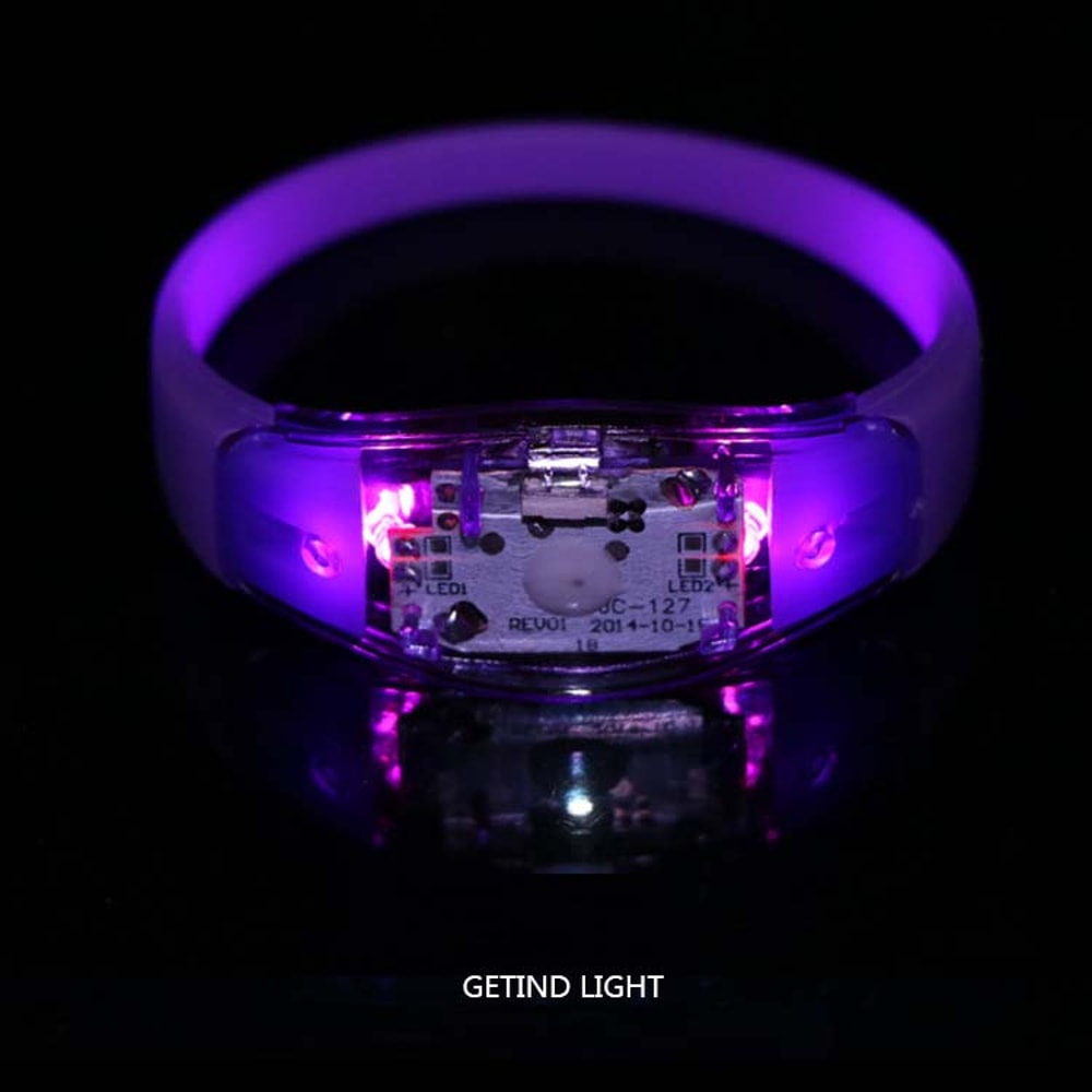 Sound Activated LED Bracelet Set Of Light Up Party Wristbands For Concerts And Events 6