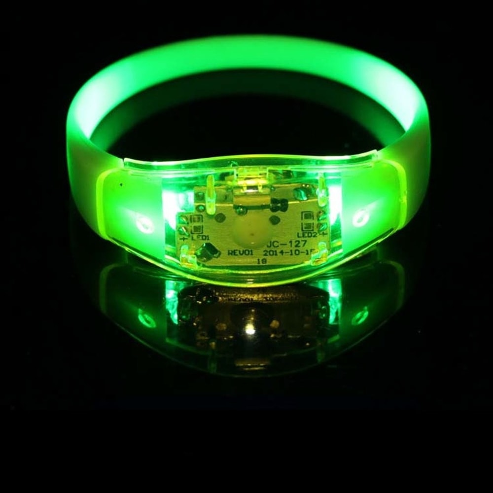 Sound Activated LED Bracelet Set Of Light Up Party Wristbands For Concerts And Events 10