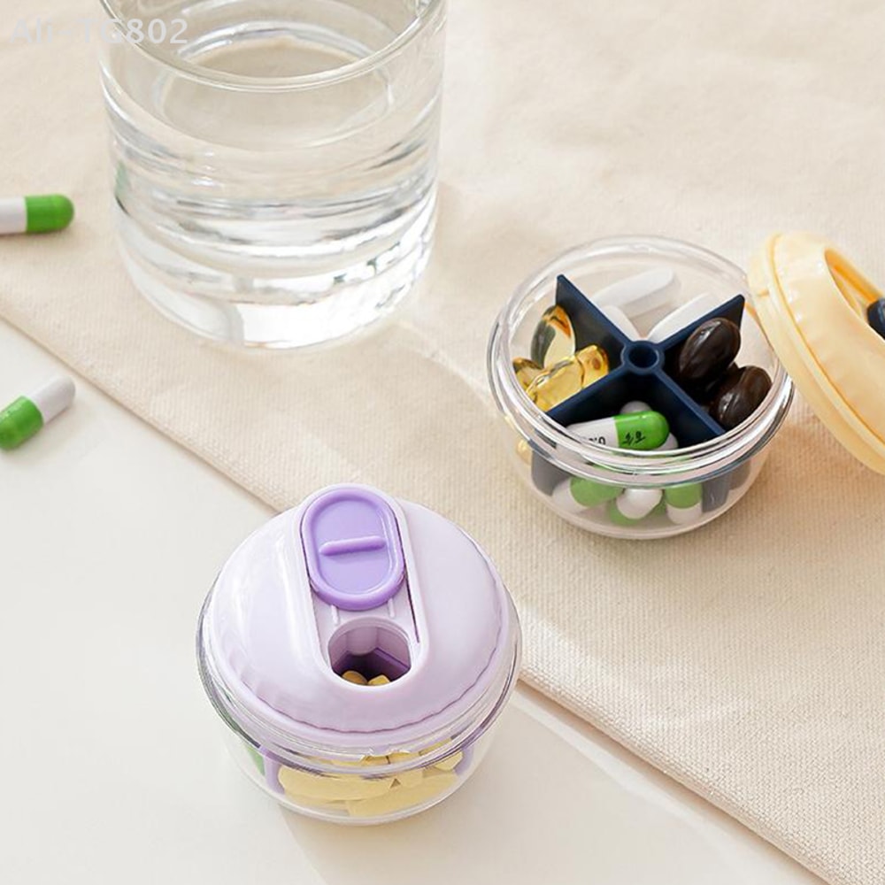 Compartment Travel Pill Organizer Box for Pocket Purse Daily Medicine Storage