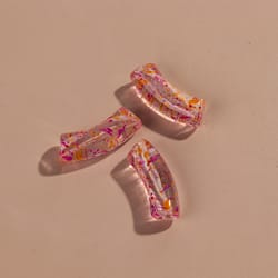 colorful acrylic tube beads for bracelets transparent bamboo beads for diy jewelry making