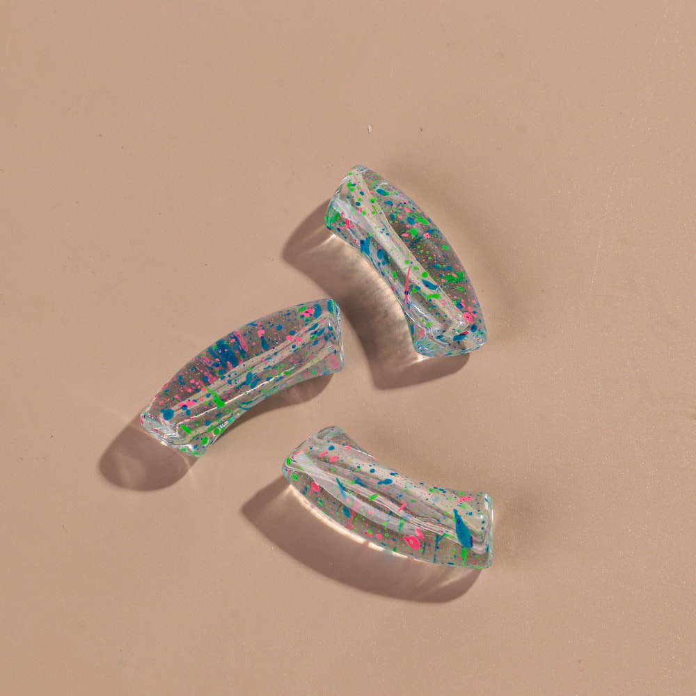 Colorful Acrylic Tube Beads For Bracelets Transparent Bamboo Beads For DIY Jewelry Making 5