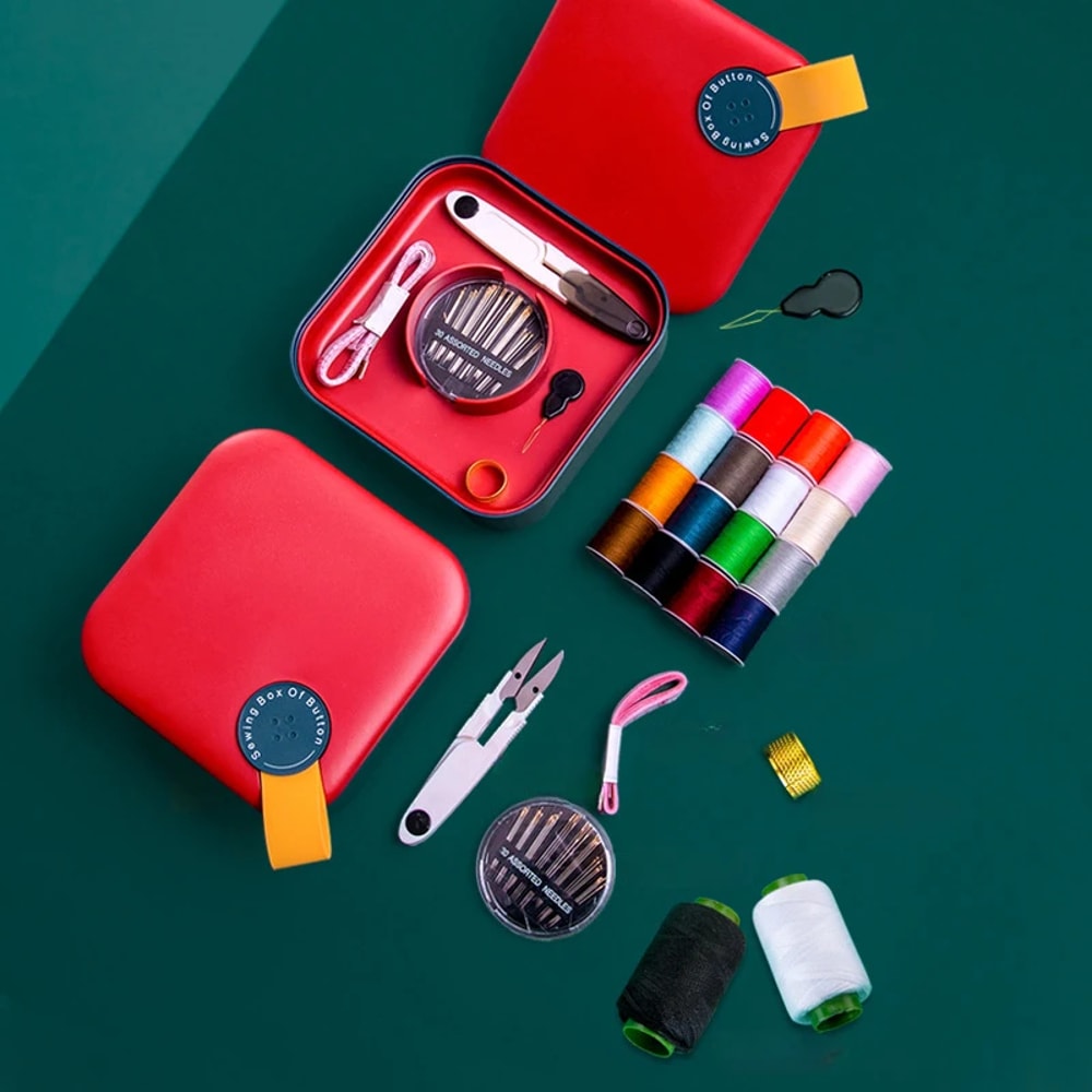 Portable Sewing Kit Box For Quick Repairs And Travel Mending 2