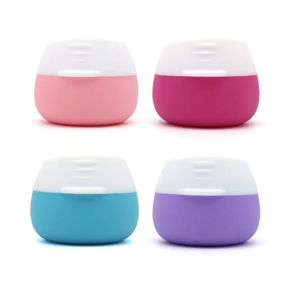 Macaron Travel Cream Jar Silicone Cosmetic Container For Creams Skincare And Travel Essentials 1