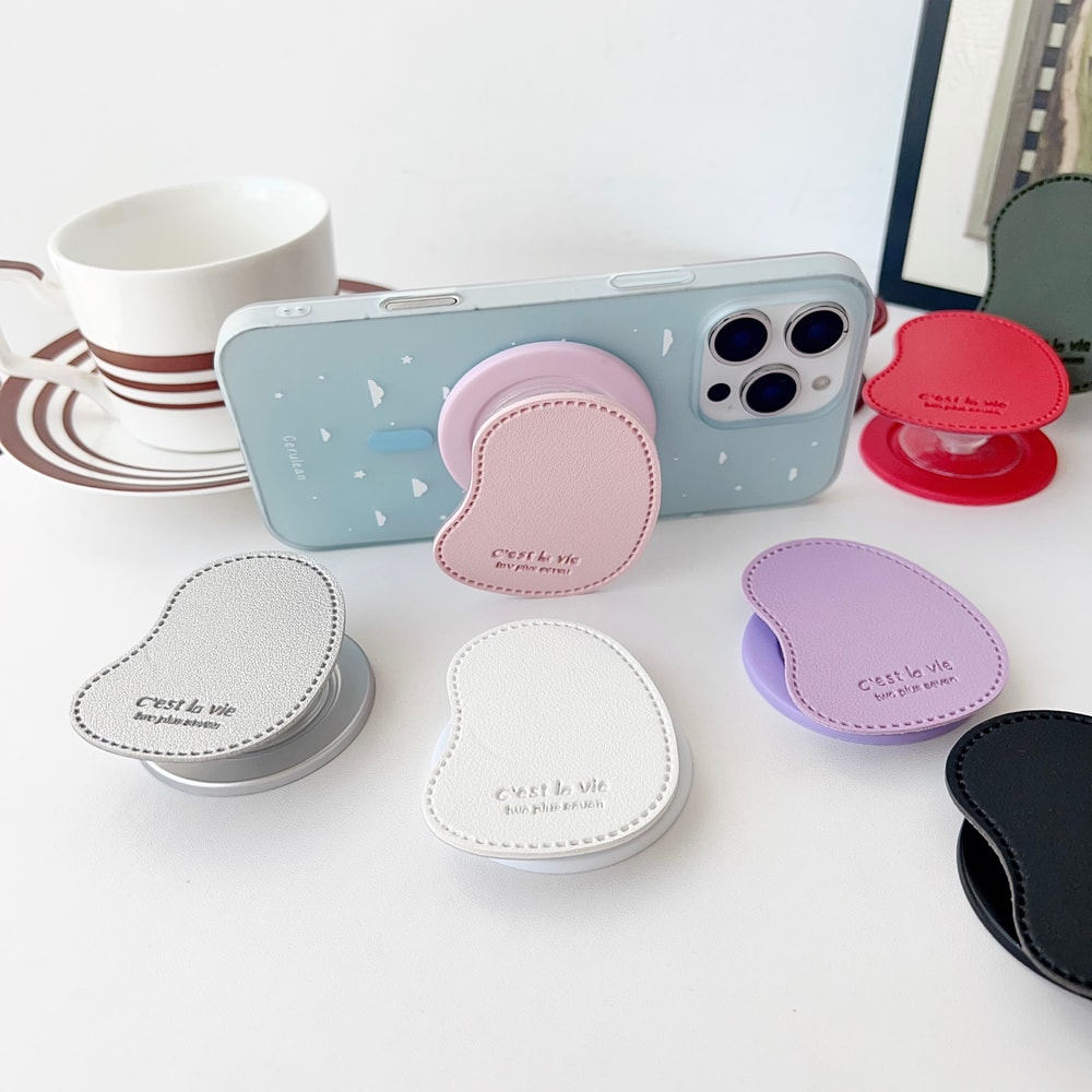 Cute Leather MagSafe Phone Grip Stand For Wireless Charging Holder 2