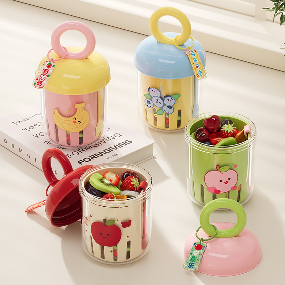 Portable Fruit Cup Leak Proof Yogurt Cup With Fork 3