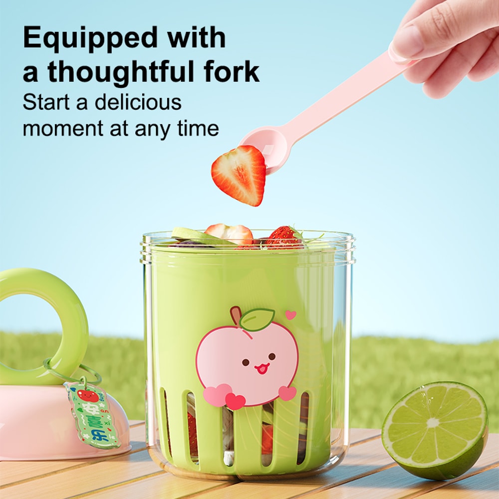 Portable Fruit Cup Leak Proof Yogurt Cup With Fork 4