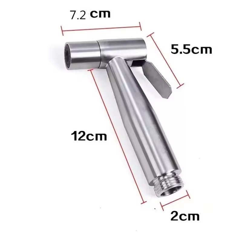 Brushed Handheld Bidet Sprayer For Toilet Stainless Steel Bathroom Shattaf Set 4