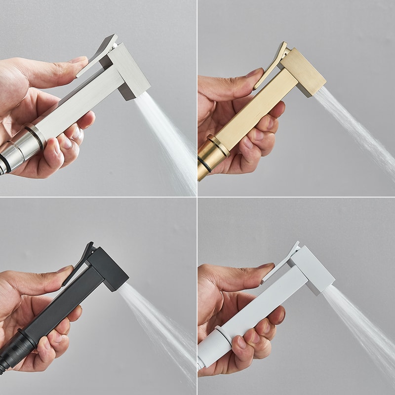 Stainless Steel Handheld Bidet Sprayer For Toilet Wall Mounted Hygienic Shower 2
