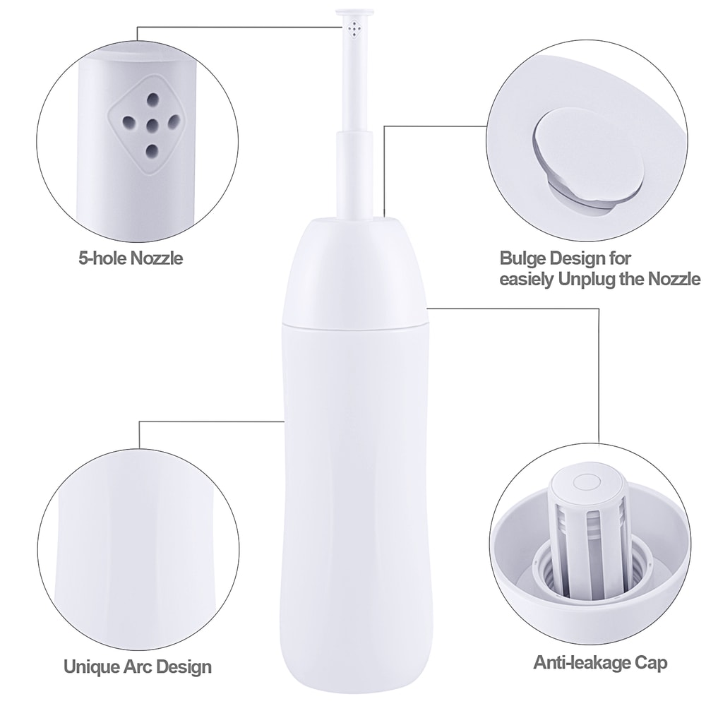 Portable Travel Bidet Bottle With Retractable Nozzle And Carry Bag 1