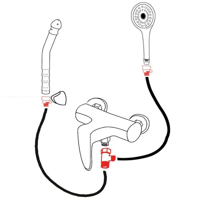 Dual Shower Head Combo With Shower Head Shut Off Valve Handheld Bidet Sprayer 1