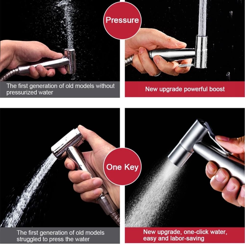 High Pressure Faucet Sprayer Stainless Steel Handheld Shower for Sink and Washing Machine