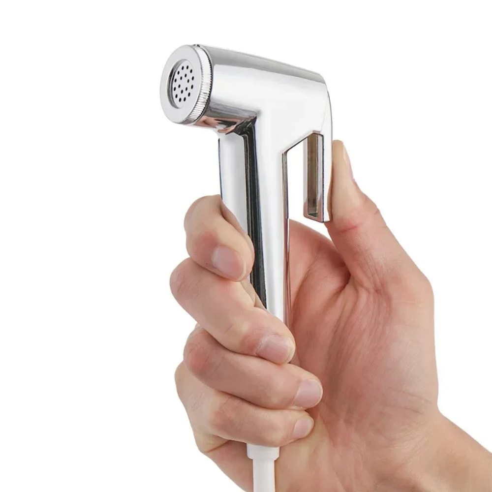 Stainless Steel Handheld Bidet Sprayer For Toilet With Hose And Holder 3