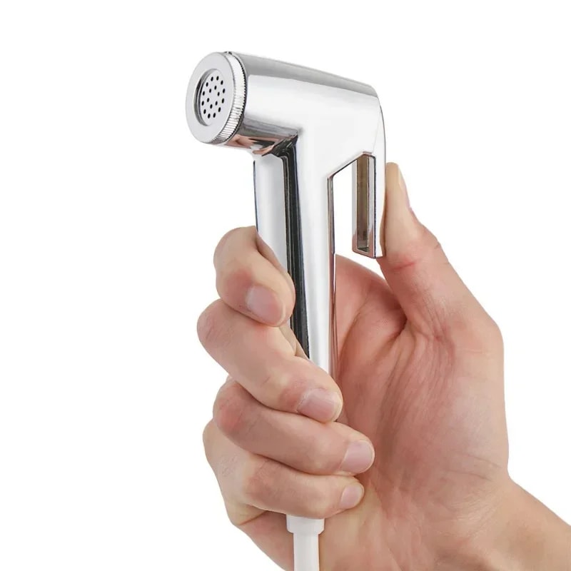 Stainless Steel Handheld Bidet Sprayer For Toilet With Hose And Holder 3